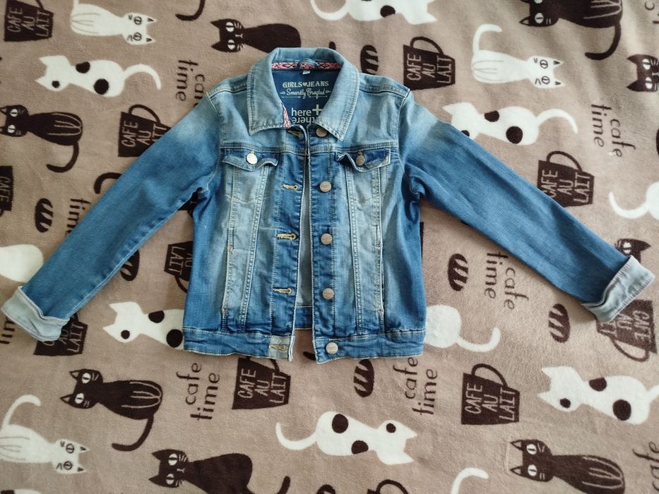 Джинсовий фірмовий С&А піджак джинсовый пиджак на дівчинку 134