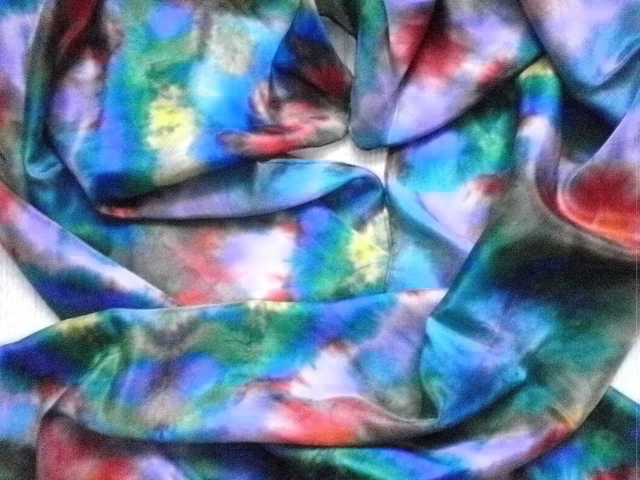 Szalik z jedwabiu wielokolorowy Meep