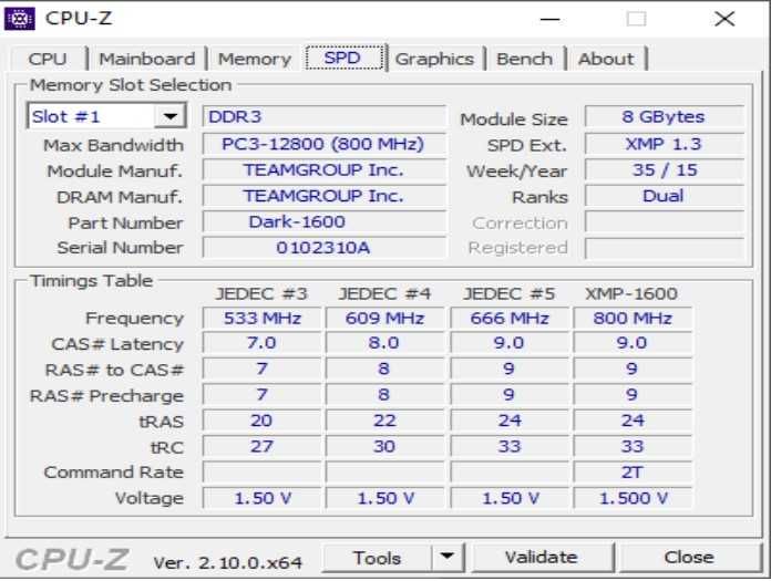 Оперативна пам’ять DDR3 16 Гб (8+8) Team Dark