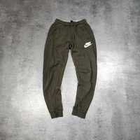 MĘSKIE Dresy Sportowe Slim Fit Joggery Sport Dresowe Nike Khaki Logo