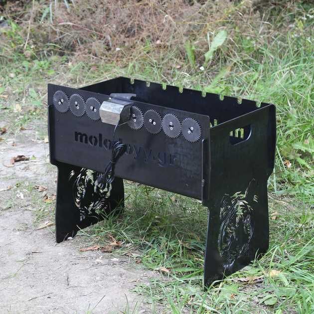 Мангал автоматичний з шашличницею і мотором на 8 шампурів Супер ціна!