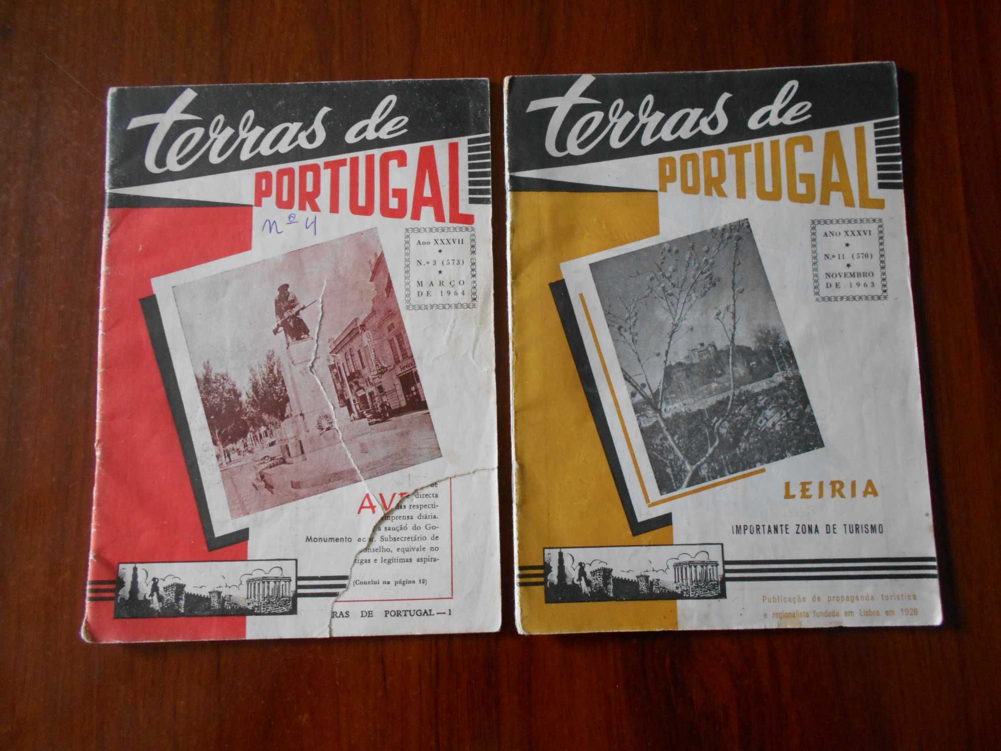 Duas revistas "Terras de Portugal" (Aveiro e Leiria). 1963 e 1964.