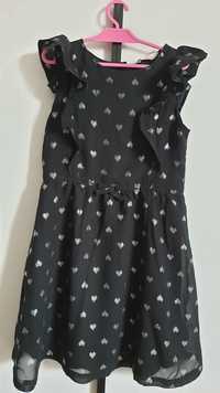 Sukienka w serduszka H&M 134 cm