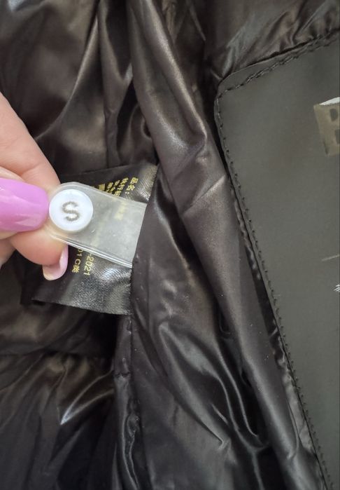 Kurtka zimowa Black Gold czarny Jenot kaczy puch S szelki Nowa