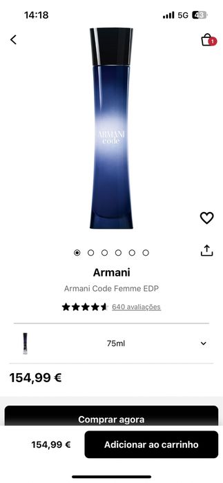 Perfume armani code