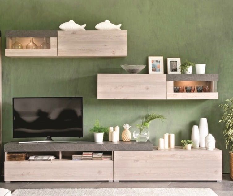 Móvel TV Vettera Conforama 4 Módulos Cinza