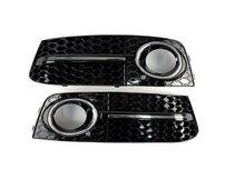 Решітки в бампер Chrome Black ( в стилі RS4 ) на Audi A4 B8 2007-2011
