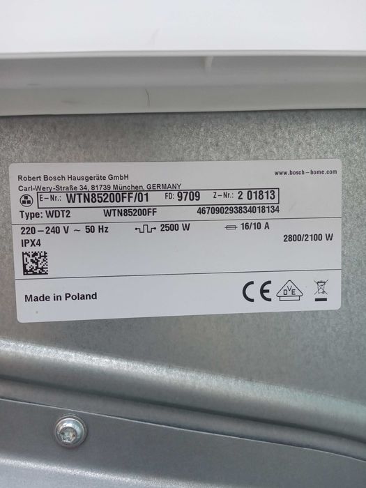 Bosch Serie 4 WTN85200FF/01 8kg