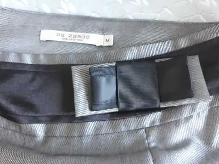 Spódnica elegancka ołówkowa srebrna XS/S