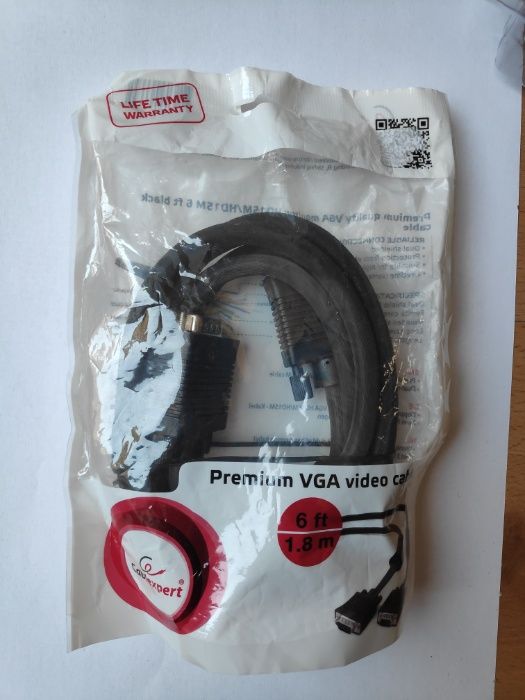 Kabel VGA D-Sub 1.8m - Filtr ferrytowy