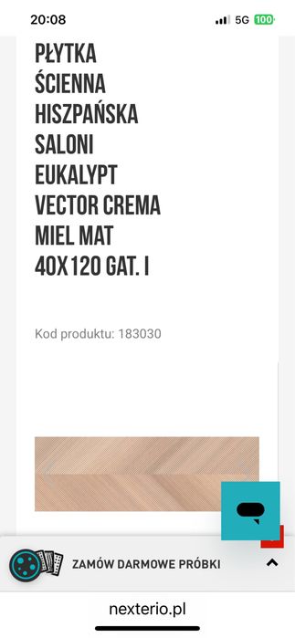 Płytki vector crema miel 40x120 - 2 opakowania