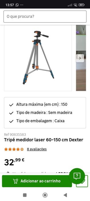 Laser 360 Dexter mais tripé
