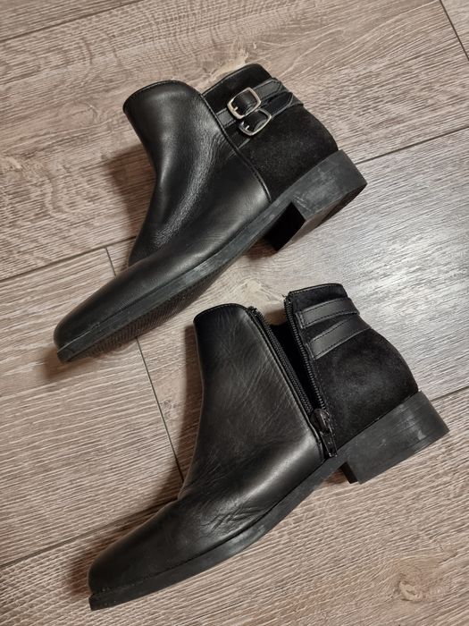 Чоботи жіночі Zara 35 р шкіра, демісезон