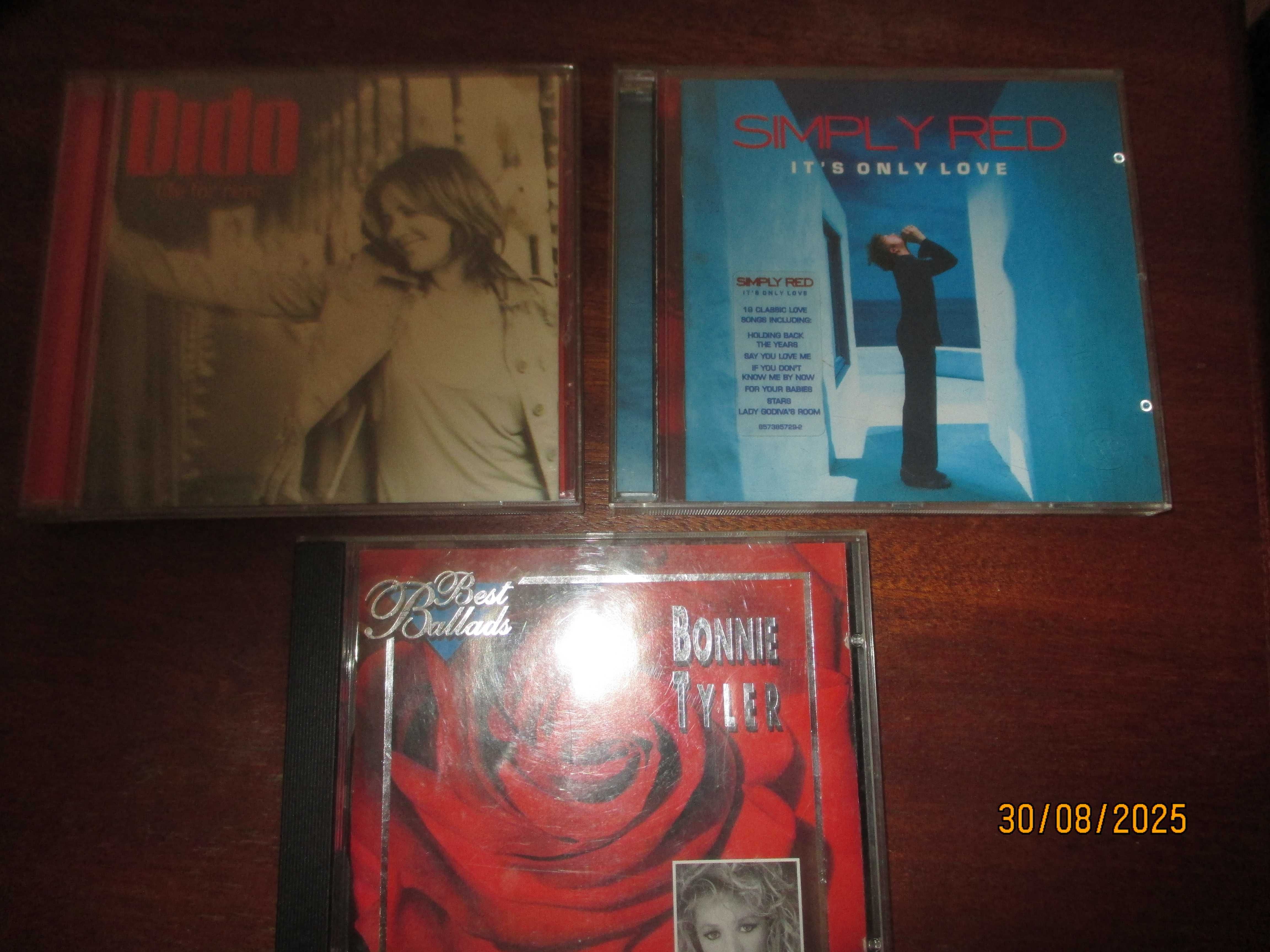 3 cd's - Simply Red, Dido e Bonnie Tyler