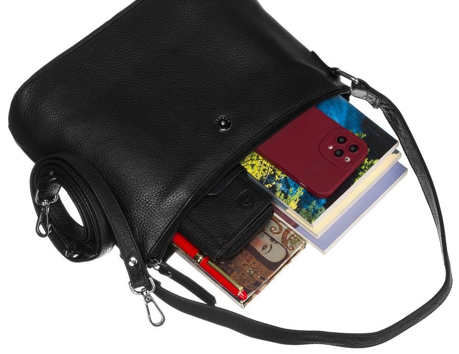 skórzana torebka damska w zestawie z portfelem - peterson