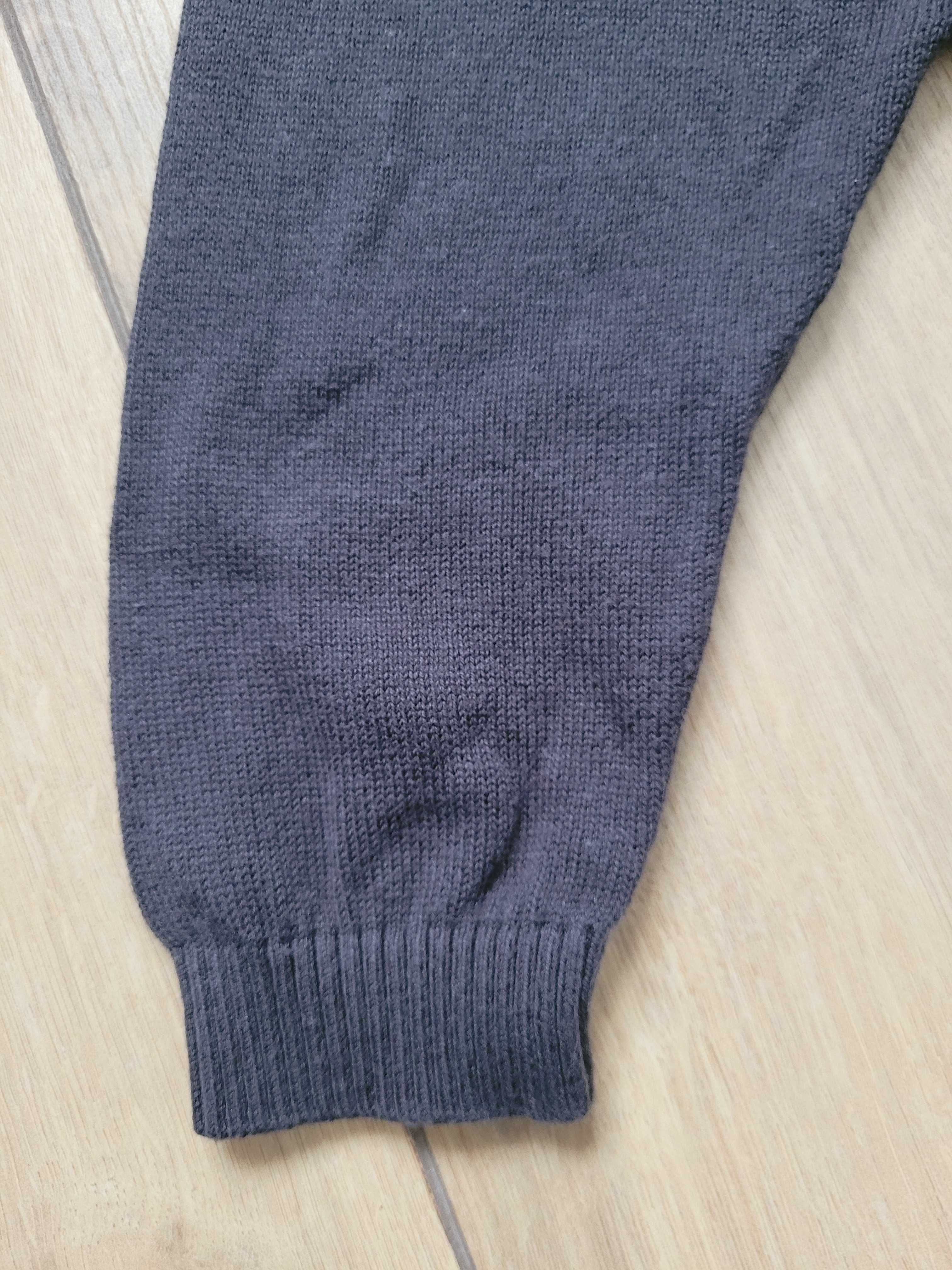 Legginsy dzianinowe 68 3-6 grafit spodenki sweterkowe unisex