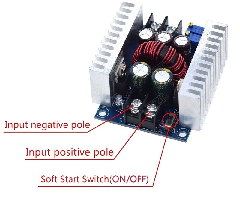 300W 20A Понижающий DC-DC преобразователь с регулировкой тока и напр.