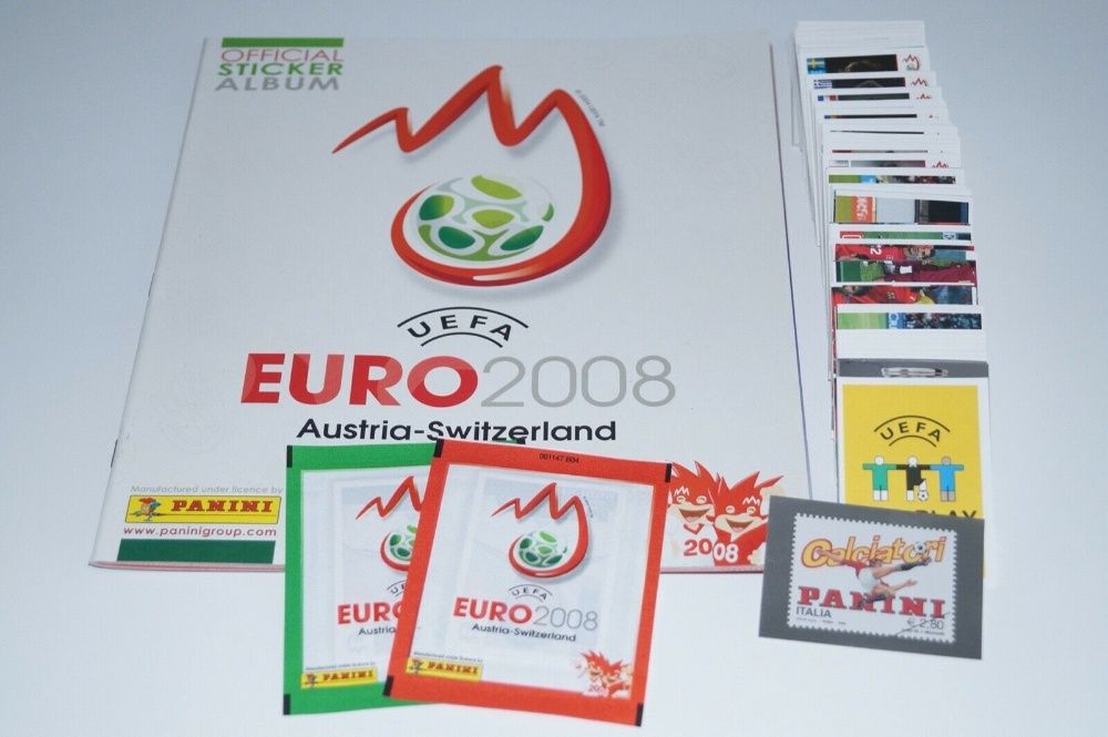 Euro 2008 da Panini – Caixa selada com 100 saquetas + Caderneta