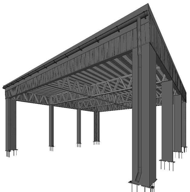 Carport, garaż, wiata na konstrukcji stalowej, nowoczesna, lekka