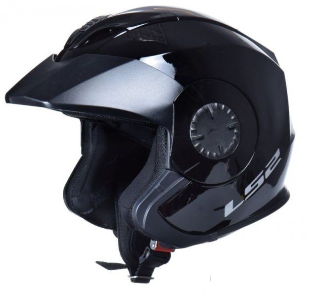 NOWY Kask otwarty LS2 VERSO Black matt blenda rozmiar XS 53-54