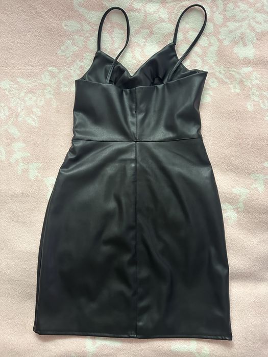 Sexy skórzana sukienka mini