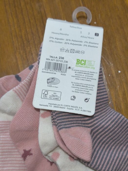 Conjunto de 5 pares de meias Novas da Unit