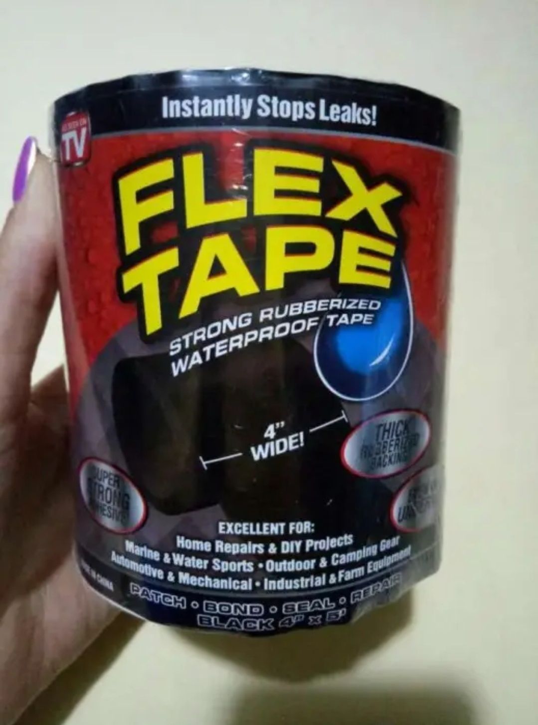 Надміцна скотч-стрічка Flex Tape, стрічка для ремонту басейну
