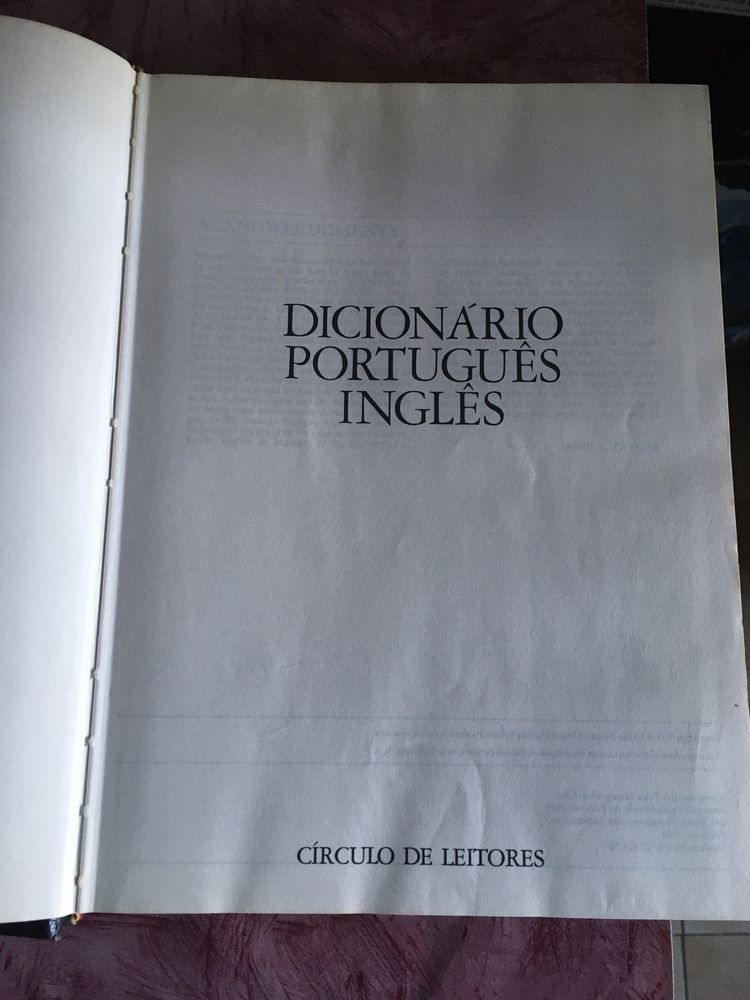 Dicionario Portugues /Ingles