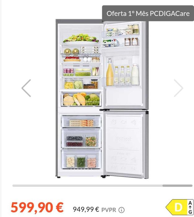 Frigorífico Combinado Samsung 341 Litros No Frost