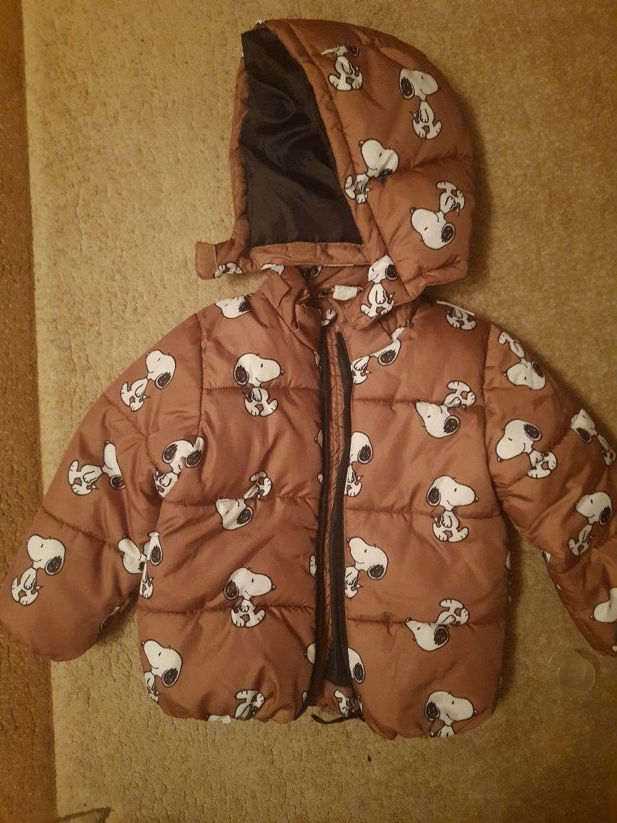 Куртка для хлопчика демисезонна h&m снупі snoopy, ріст 98см