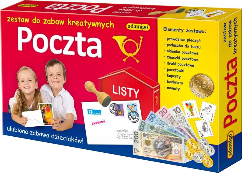 Poczta. Zestaw do zabaw kreatywnych. Adamigo