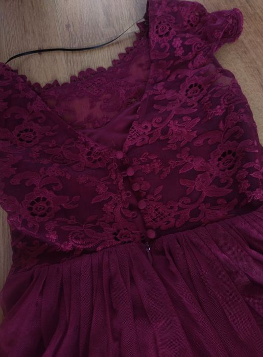 Sukienka XS only gołe plecy wesele wizytowa długa maxi Vintage