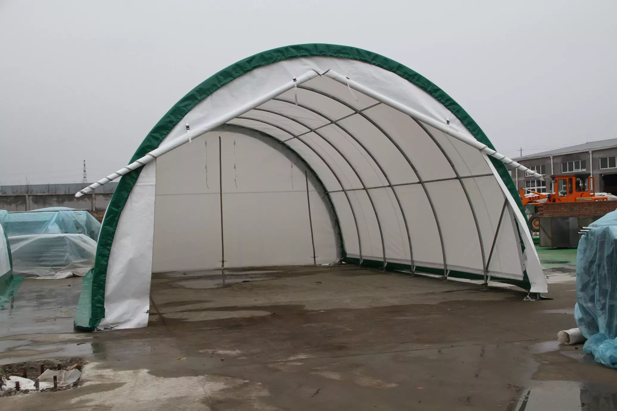 Hala łukowa 6,1x12,8m Solidna konstrukcja Gruba plandeka!