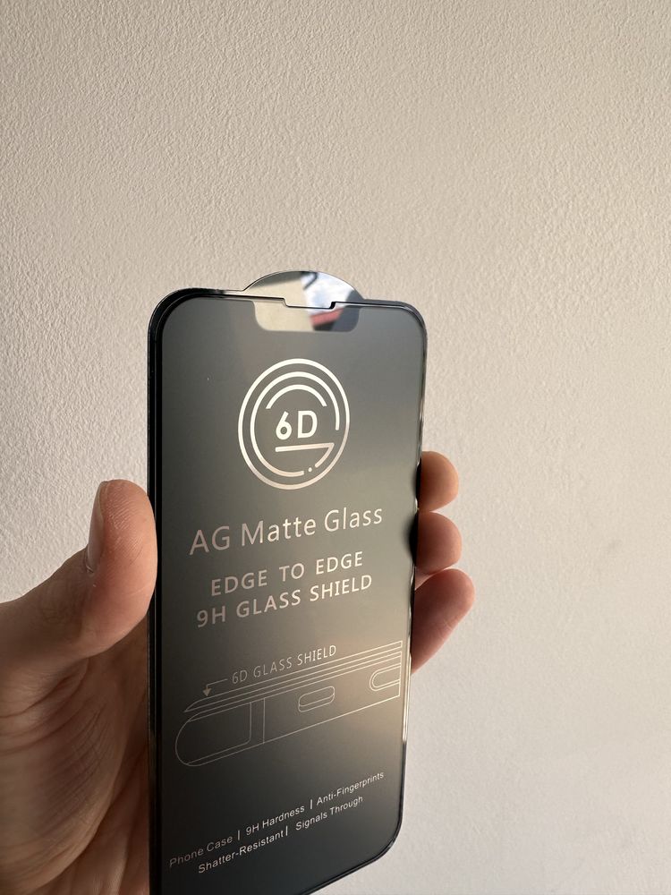 Szkło hartowane MATOWE cały ekran do IPHONE 13 / 13 PRO / 14 / 16e