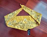 Lenço para o cabelo/ bandana amarela torrada com padrão H&M