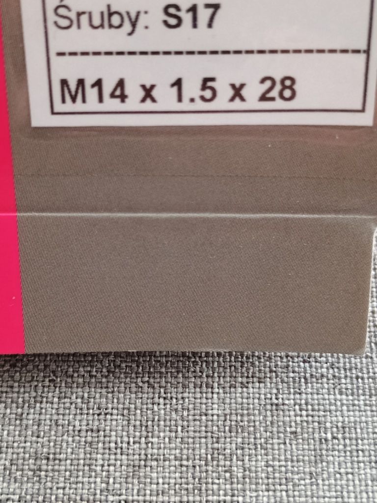 Śruby zabezpieczające do kół M14 x 1,5 X 28 S17