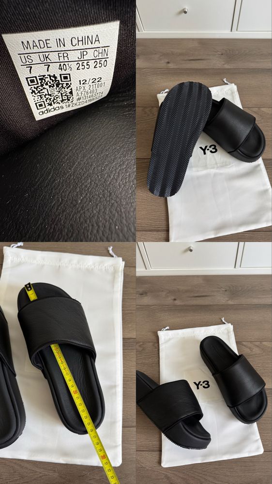 Adidas Yohji Yamamoto Y-3 Slide  FZ6403 оригінал 40р