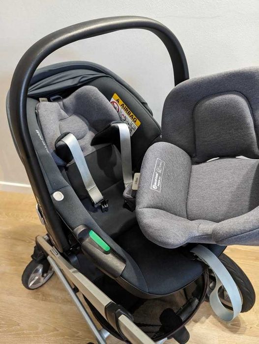 Pack - Carrinho Trio Joie Chrome Plus + Alcofa + Ovinho + Cadeira auto