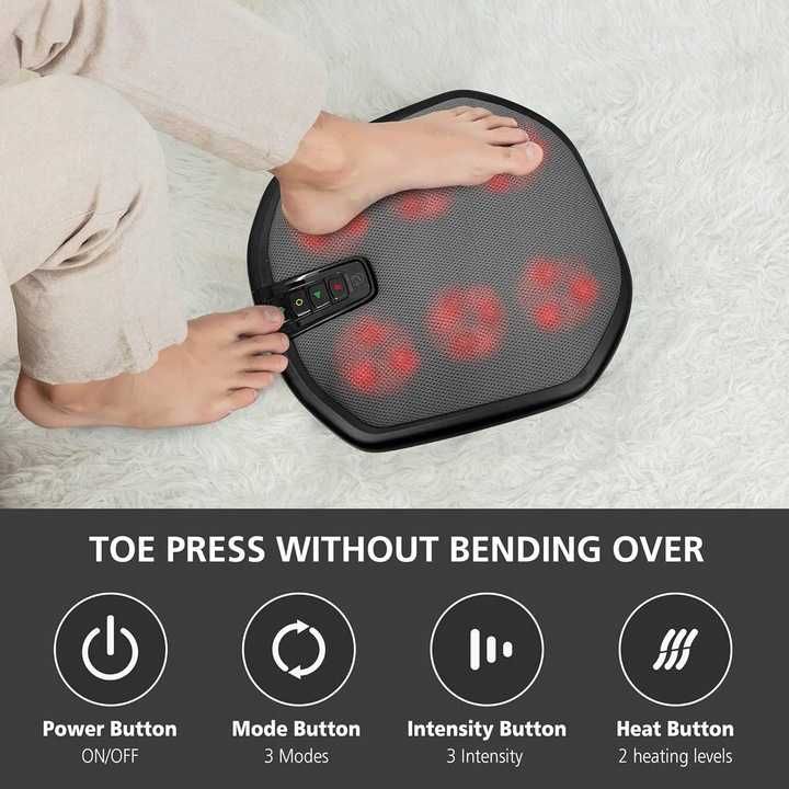 Comfier Shiatsu urządzenie do masażu stóp i pleców shiatsu grzanie