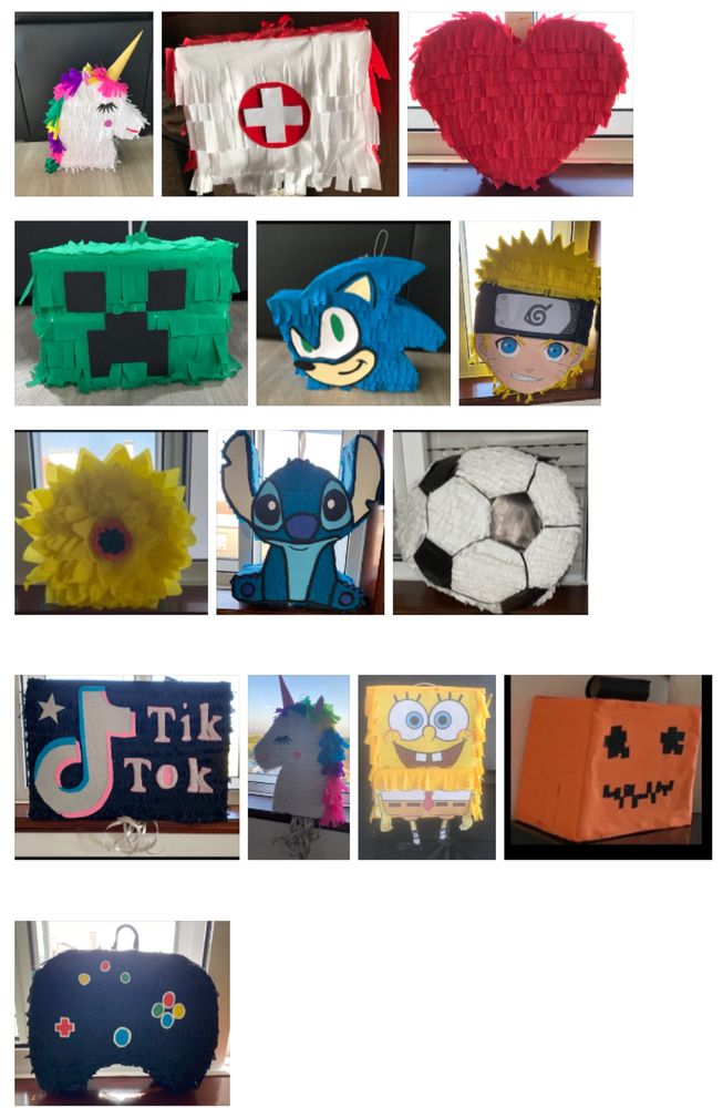 Pinhata em 3D feito a mão personalizada