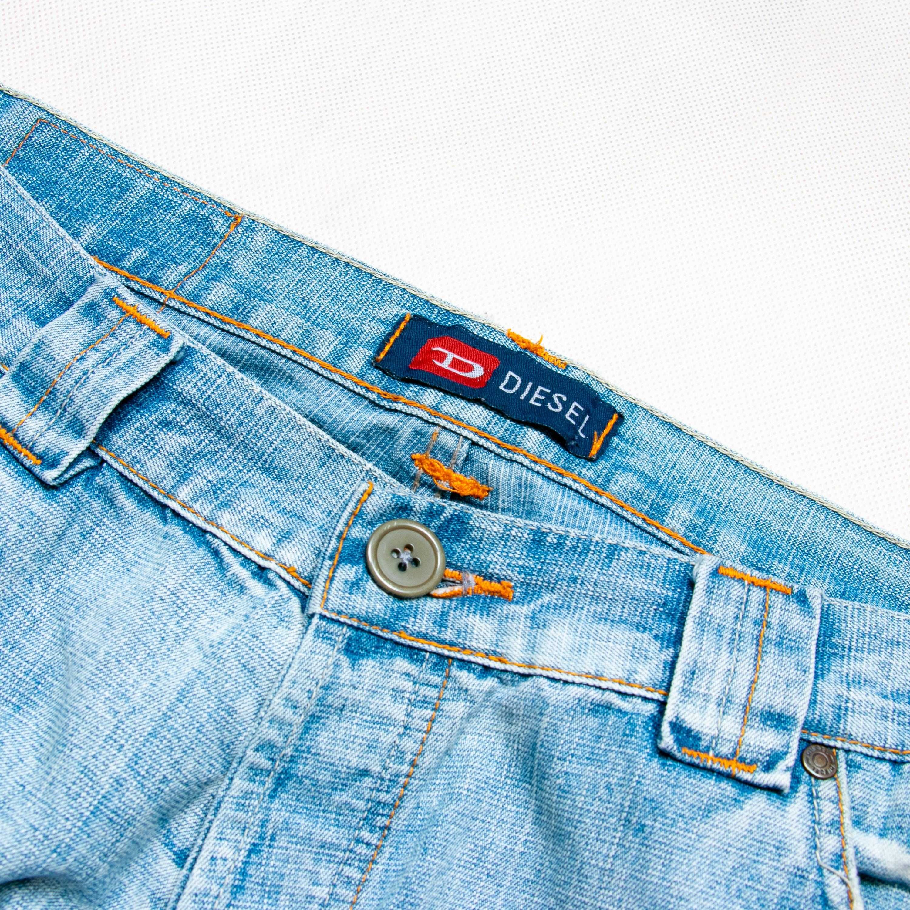 Diesel y2k spodnie jeansowe szerokie 36us washed wide leg