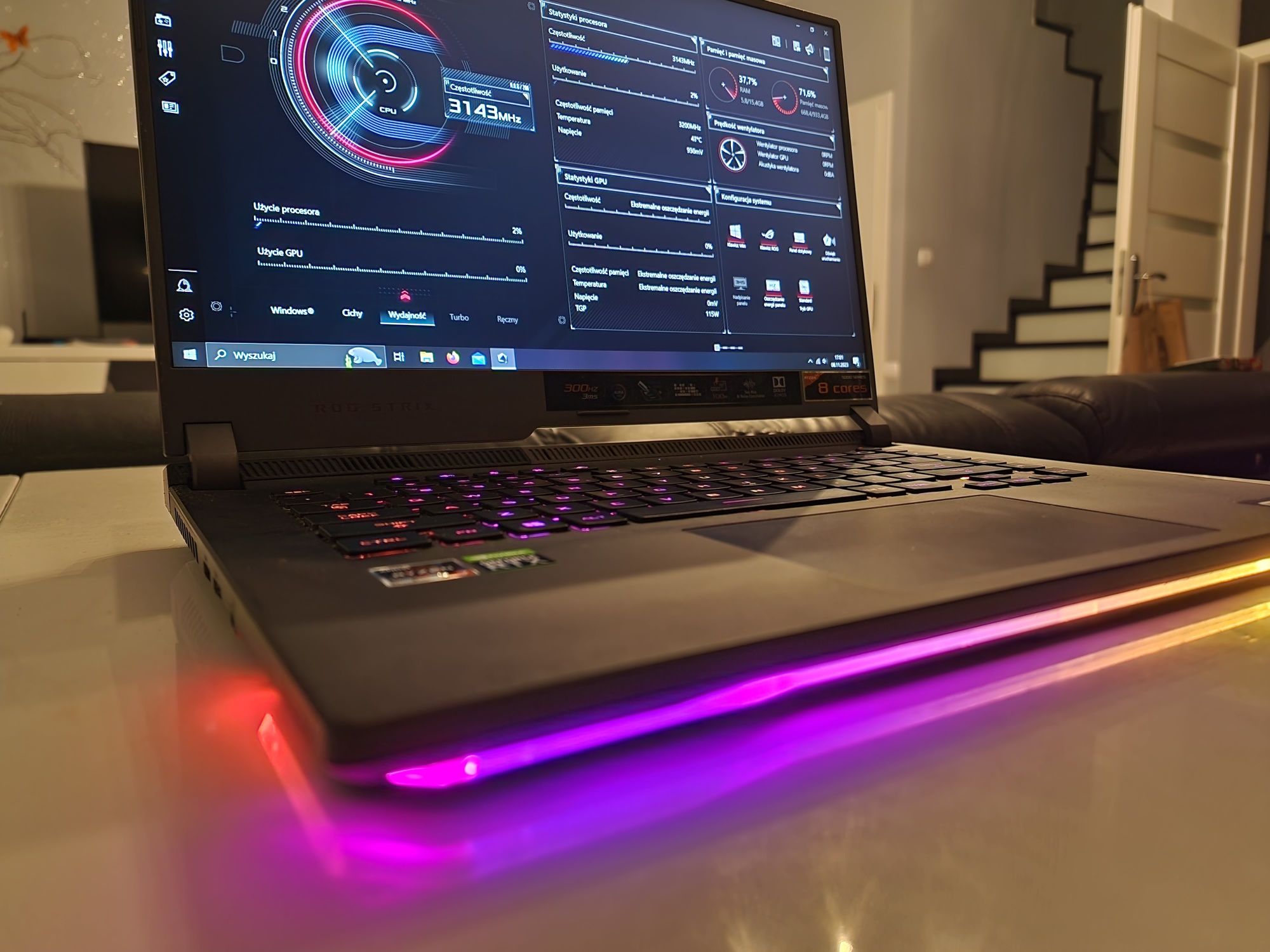 Asus rog strix g15 rtx 3070/zamiana na macbook