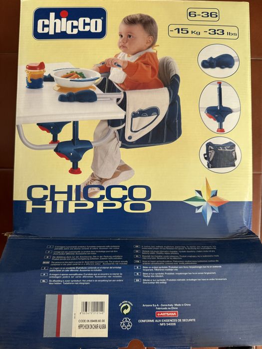 Cadeira de Mesa Chicco Hippo criança 6 a 36 meses