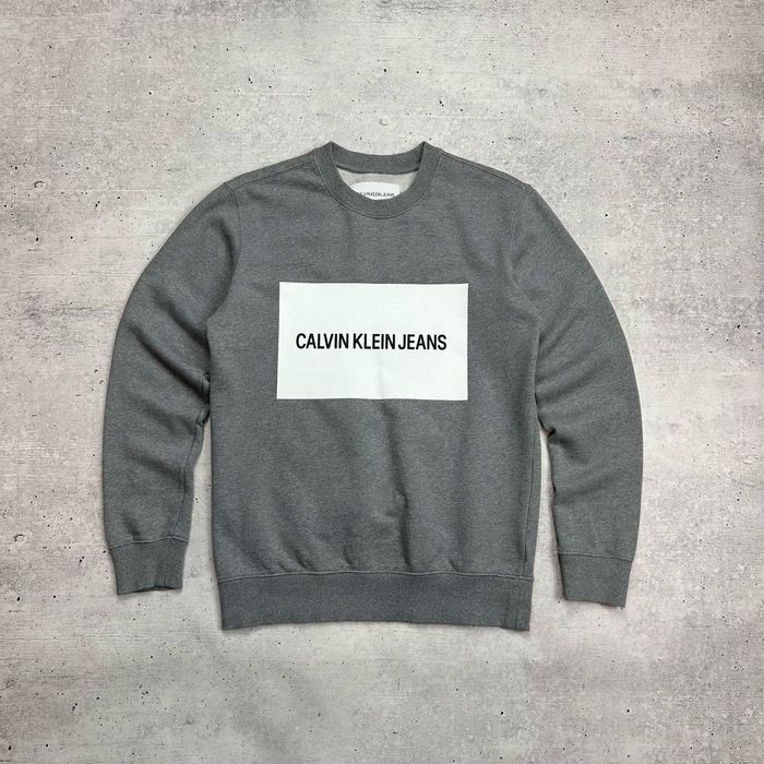 Кофта свитшот с боллшим лого Calvin Klein Jeans размер S-M