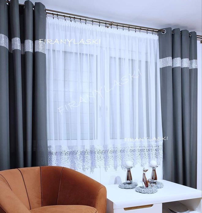 Firana Gotowa Firanki Firany do pokoju salonu kuchni szeroka gipiura