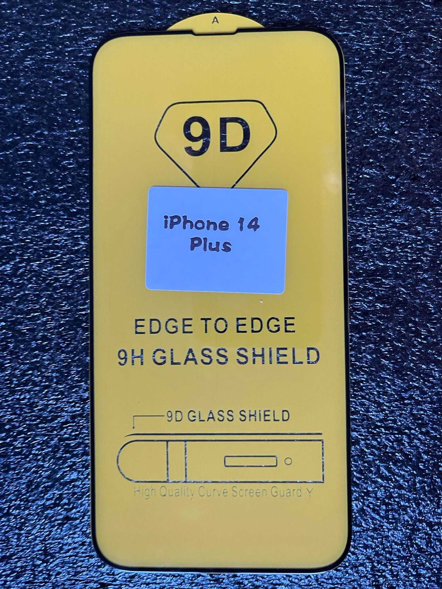 Película vidro temperado 9D iPhone 15, 15 Plus/Pro/Pro Max 14/Plus/Pro