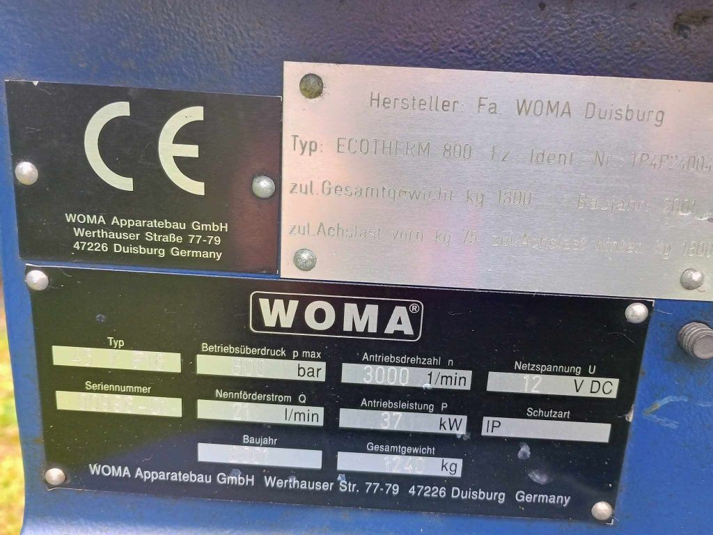 Wysokociśnieniowa pompa wodna WOMA 800