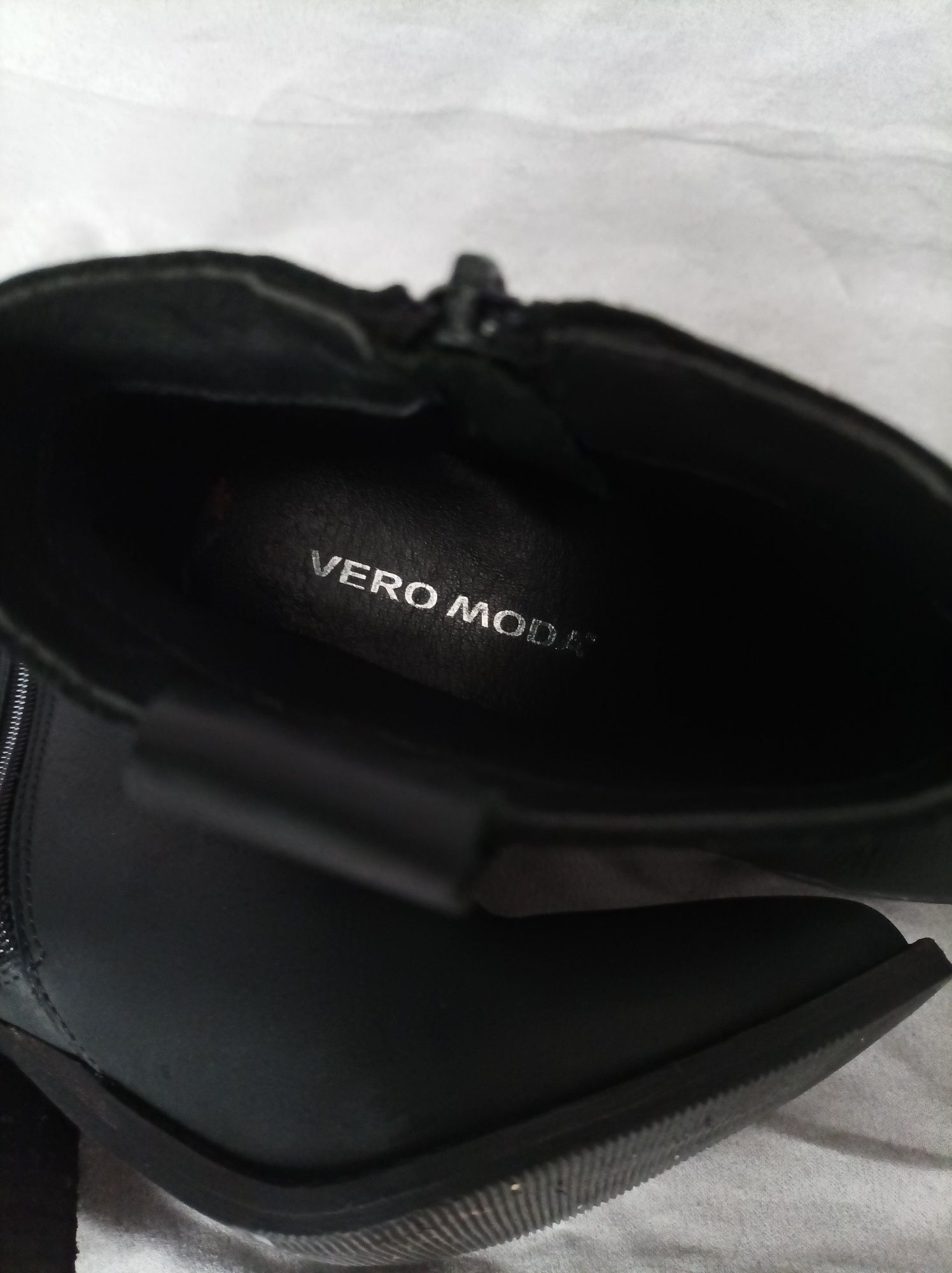 Vero Moda botki damskie skórzane