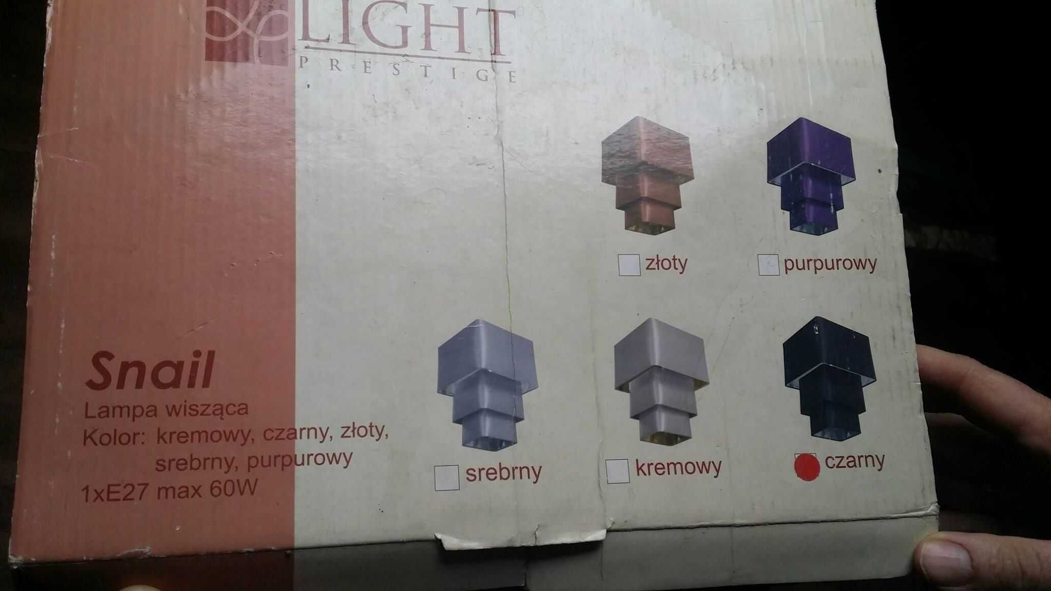 Lampa wisząca czarna nowa