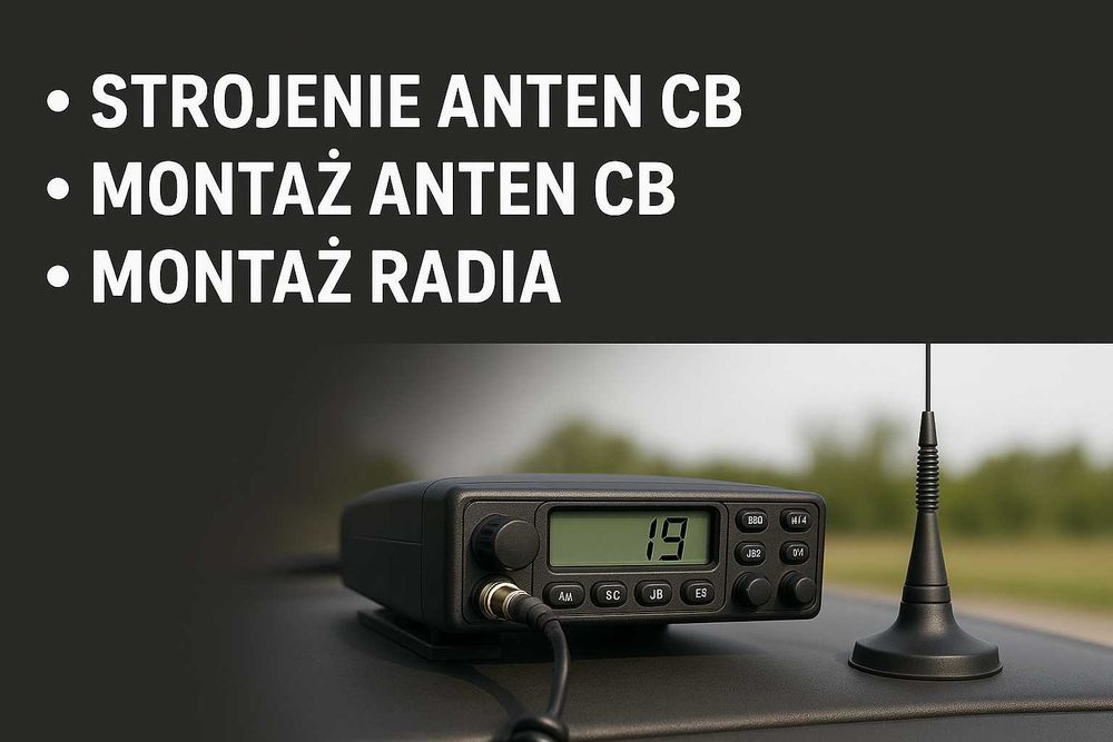 Strojenie anten CB, Montaż anten CB, Montaż CB radia